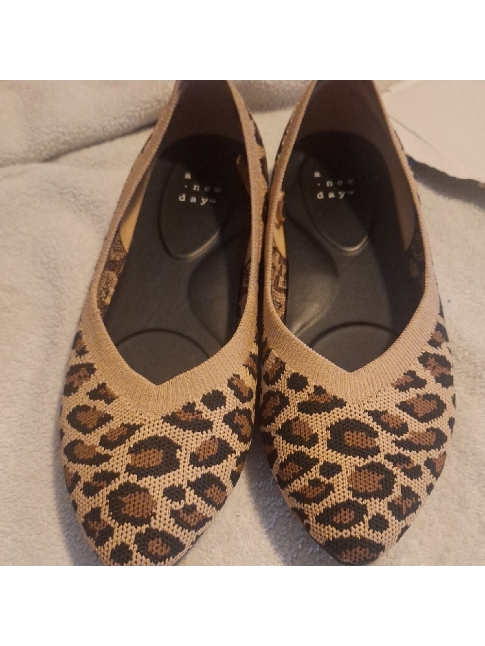 A New Day Tan and Brown Leopard Flats